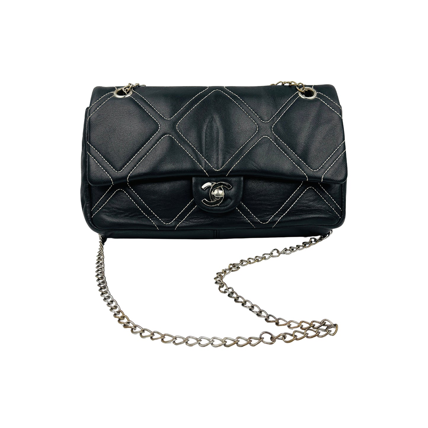 Chanel Ultimate Stitch Black Quilted Leather Flap Bag