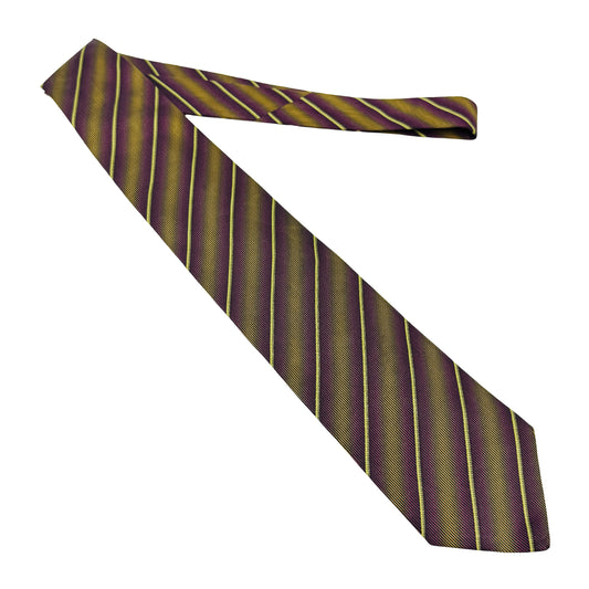Salvatore Ferragamo Burgundy 'Diagonal Stripes' Tie (Size Regular)