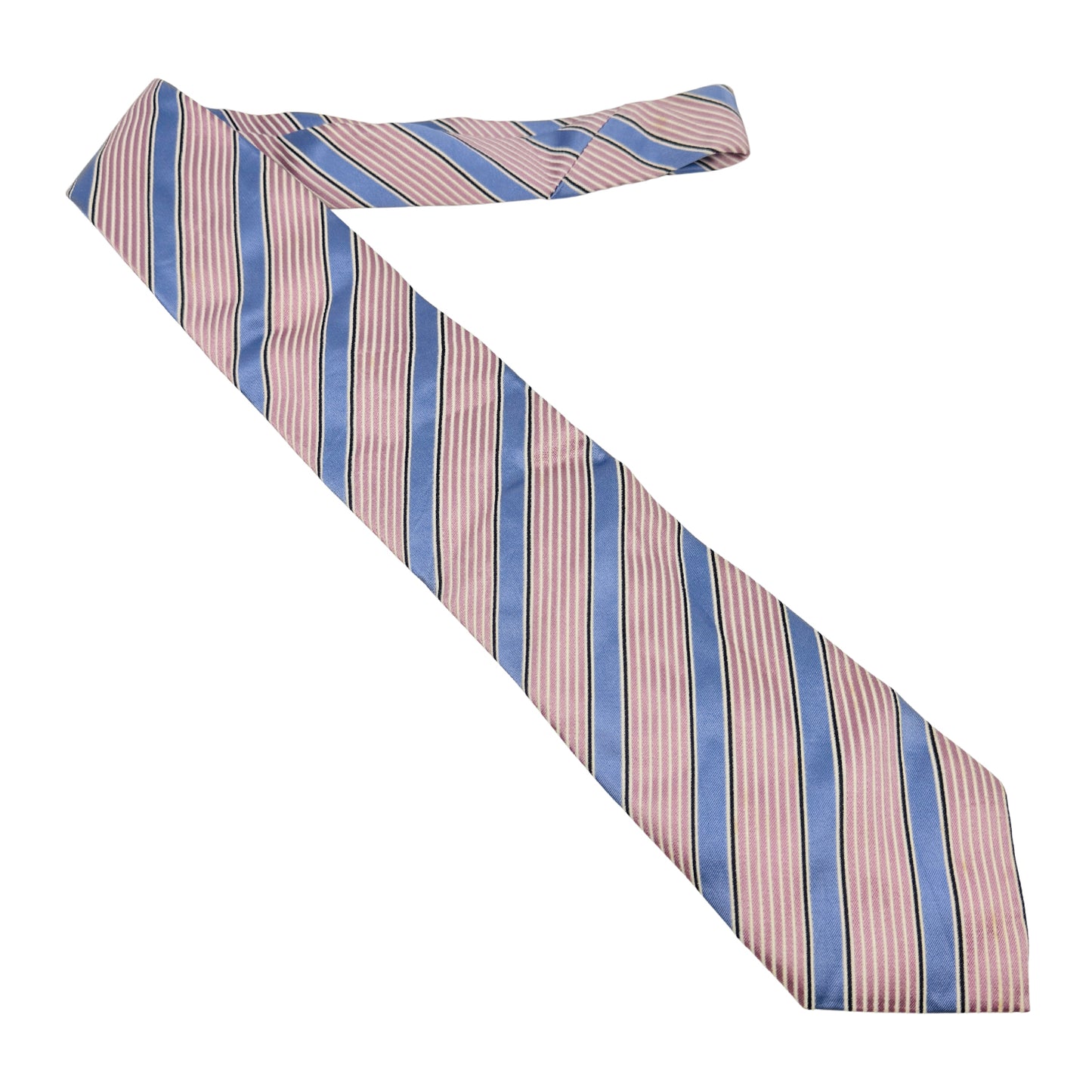 Canali Light Blue 'Diagonal Stripes' Silk Tie (Size Regular)