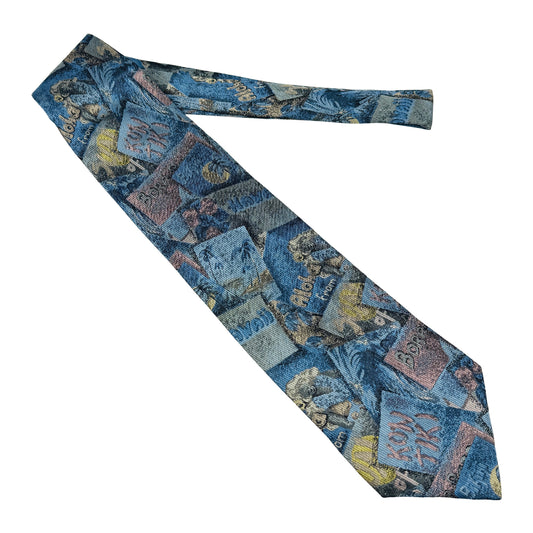 Ervé Jacques Blue 'Novelty Print' Tie (Size Regular)