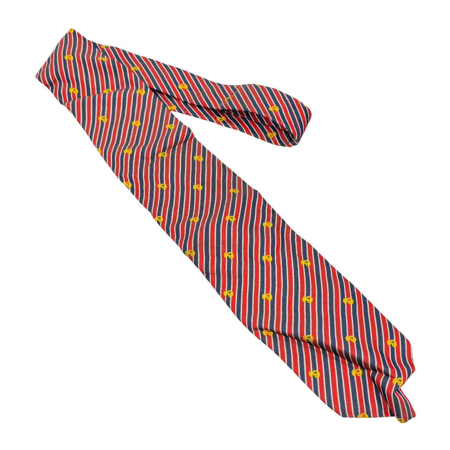 Burberry Red 'Diagonal Stripes' Tie (Size regular)