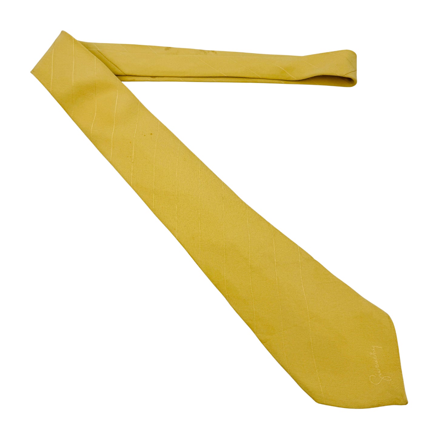 Givenchy Yellow 'Diagonal Striped Woven Pattern' Tie (Size Regular)