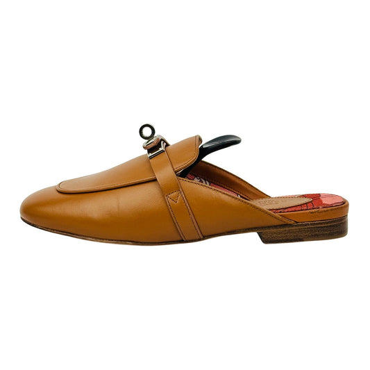 Hermès Women's Oz Brown Leather Mules (Size 35.5) - 191086Z