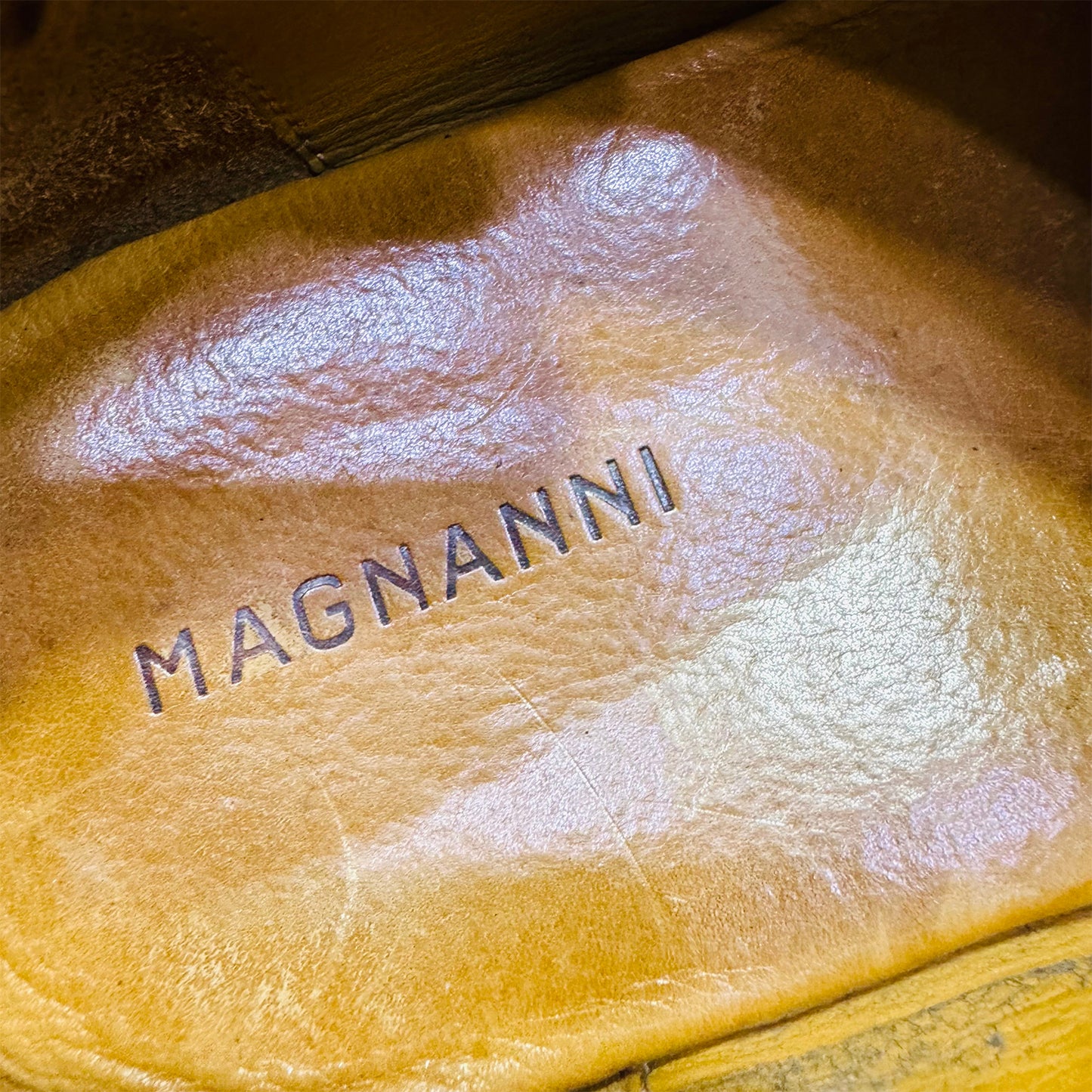 Magnanni Men's Black Leather Cap-Toe Oxfords (Size 44.5)