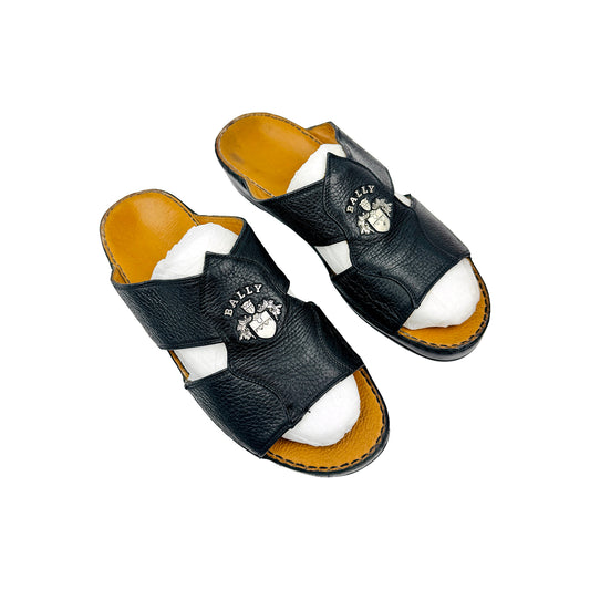 Bally Men's Hakman Black Sandal Slides (Size 43/43.5)