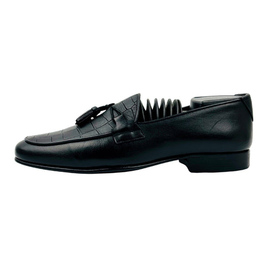 Tom Ford Crocodile-Pattern Leather Tassel Loafers (Size 40/40.5)