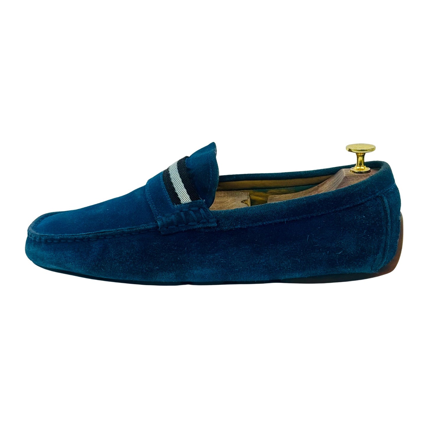 Bally Men's Wabler Suede Blue Loafer (Size 42)
