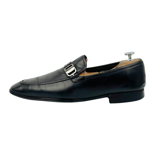 Salvatore Ferragamo Black Leather Loafers (Size 44)