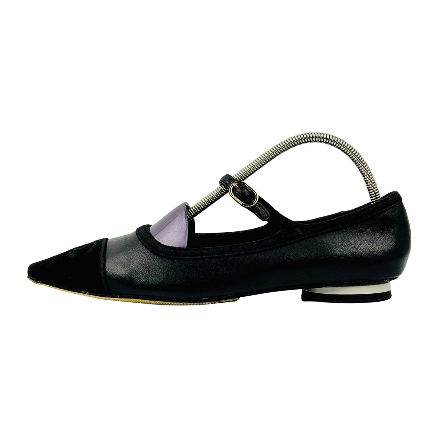 Chanel Mary Jane Black Ballet Flats (Size 37)