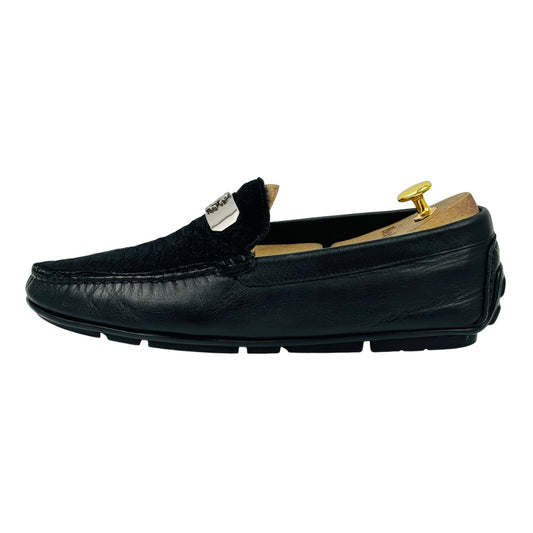 Roberto Cavalli Men's Black Genuine Leather Loafers (Size 42/42.5)