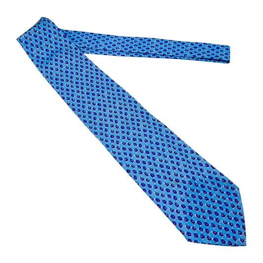 Dunhill Light Blue 'Floral Pattern' Tie (Size Regular)