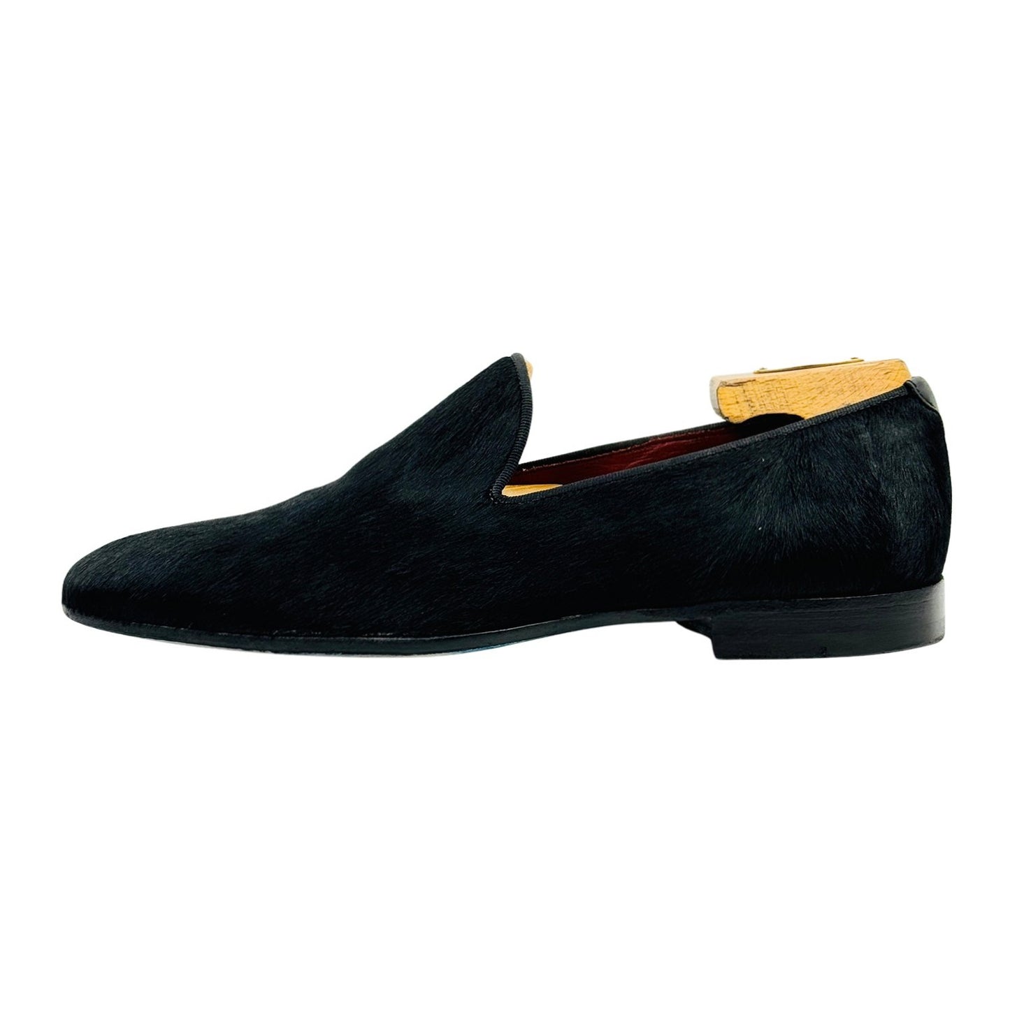 Magnanni Men's Black Pony Hair Loafers (Size 43) - 15182