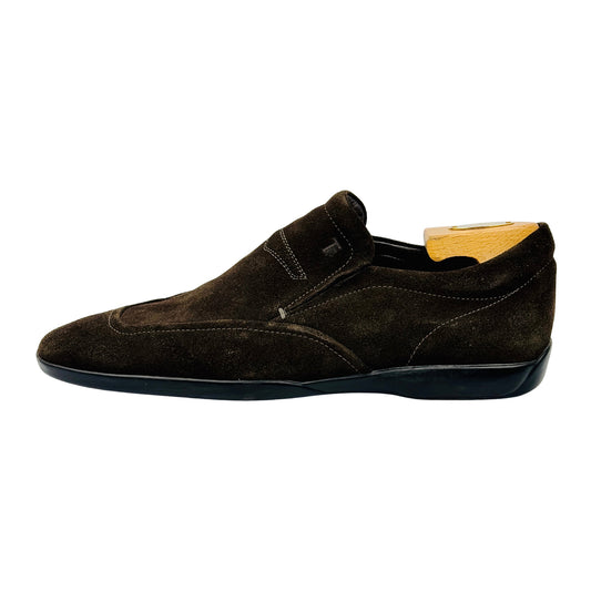 Tod's Dark Brown Suede Jazz Penny Loafers (Size 42.5)