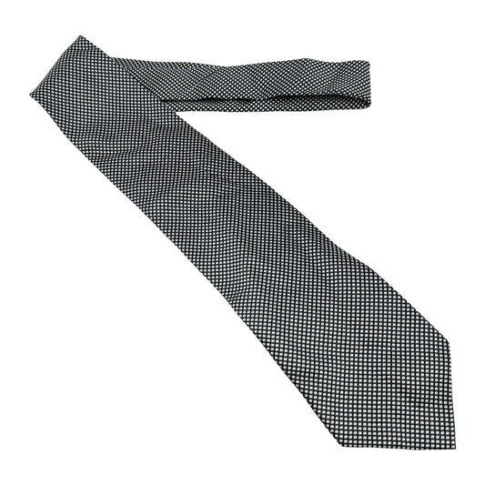 Ermenegildo Zegna Black 'Geometric Pattern' Tie (Size Regular)