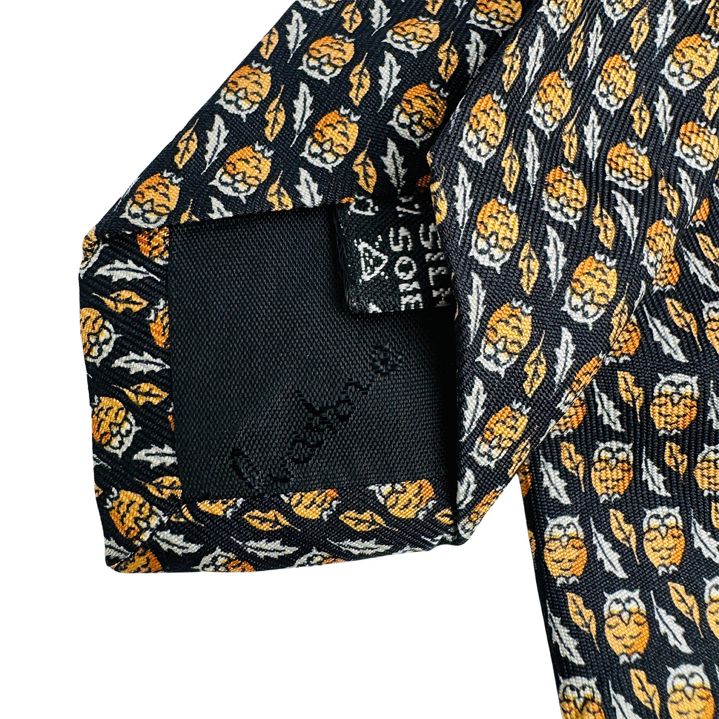 Salvatore Ferragamo Black 'Motifs' Silk Tie (Size Regular)