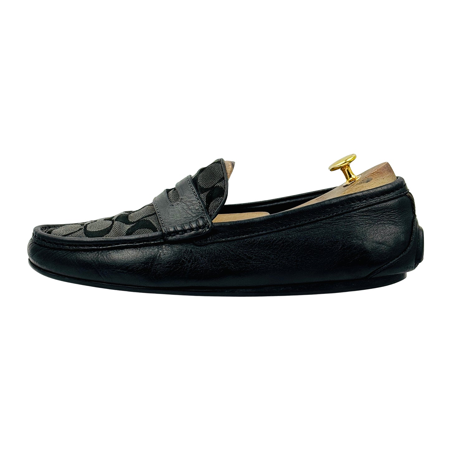 Coach Monogram-Embroidered Loafers (Size 41/41.5)