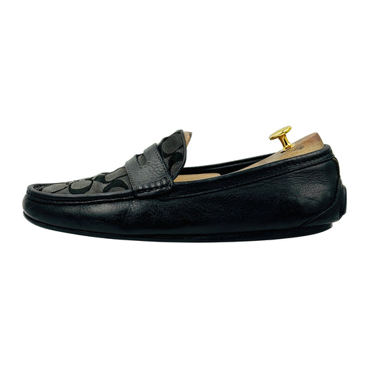 Coach Monogram-Embroidered Loafers (Size 41/41.5)