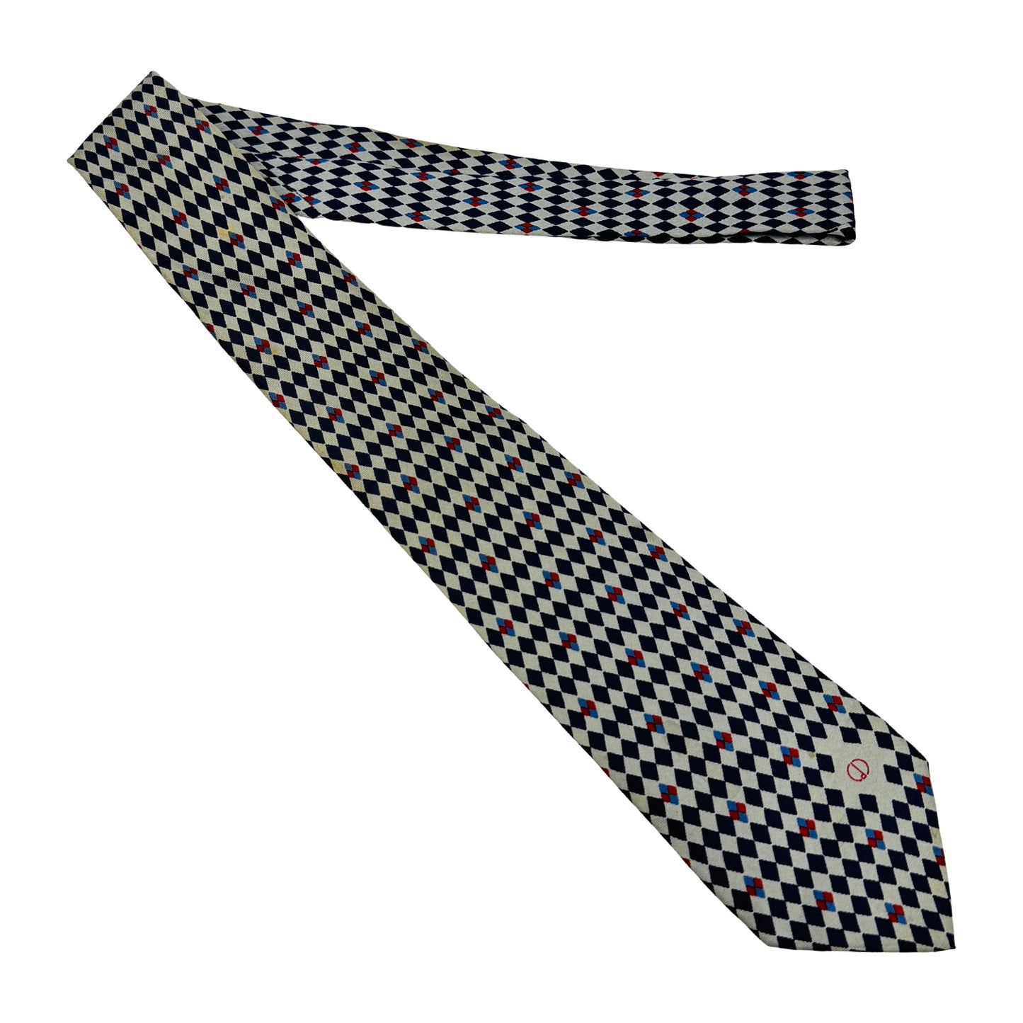 Dunhill Off-White 'Checkerboard Pattern' Tie (Size Slim Fit)