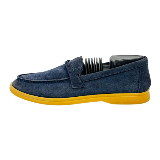 Loro Piana Summer Walk Blue Loafers (Size 38/38.5) - H 18068
