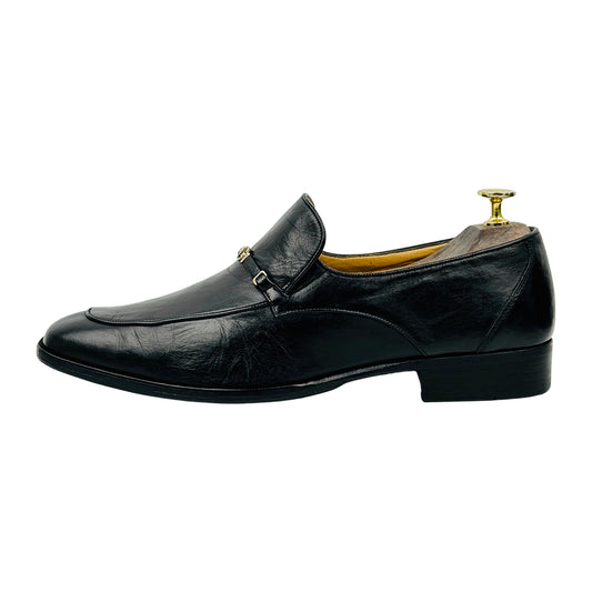 Bally Black Leather Swiss Made Bit Loafers (Size 42)