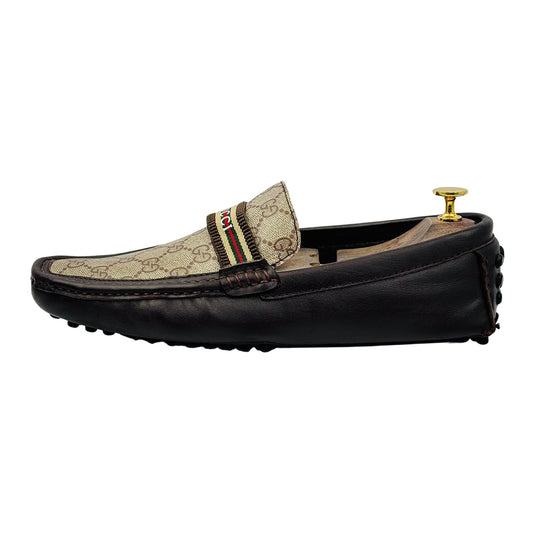 Gucci GG Supreme Web Driver Loafers (Size 42.5)