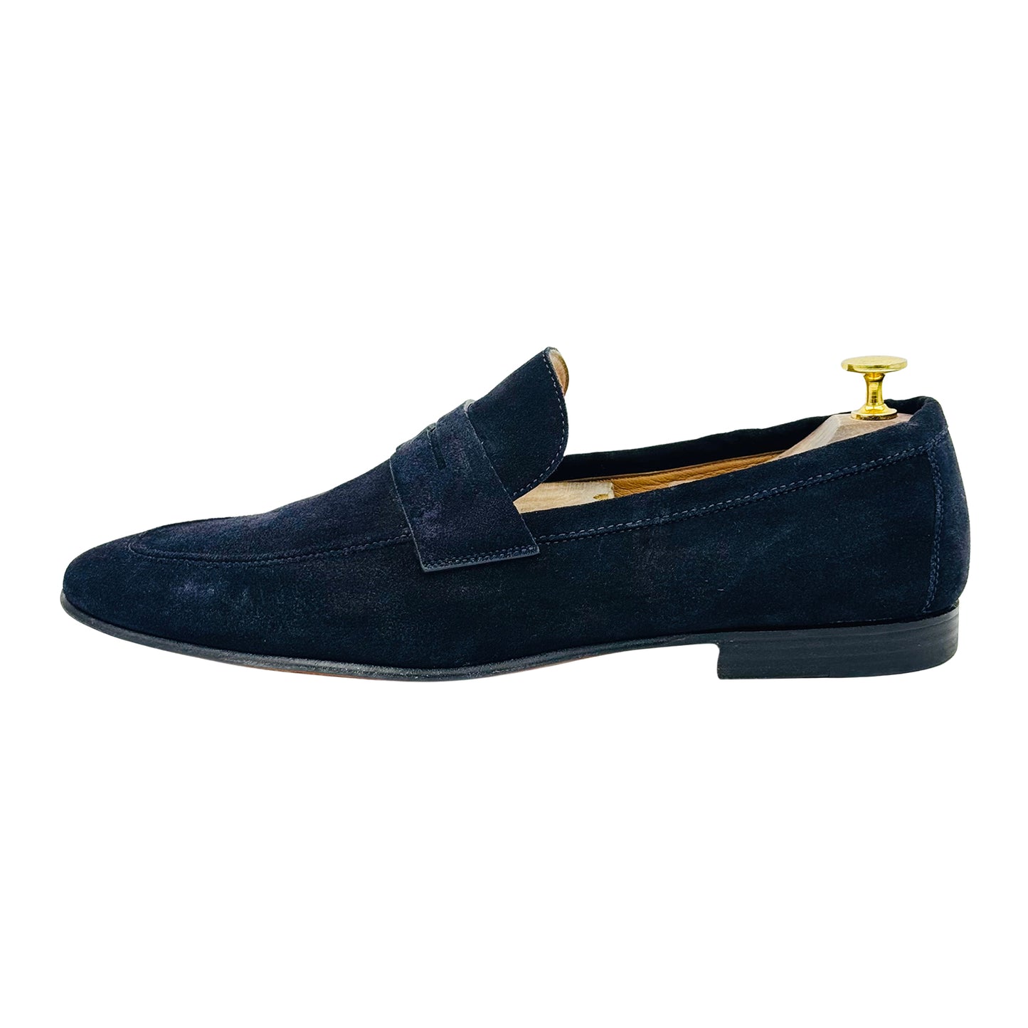 Moreschi Men's Baku Blue Suede Loafer (Size 43.5)