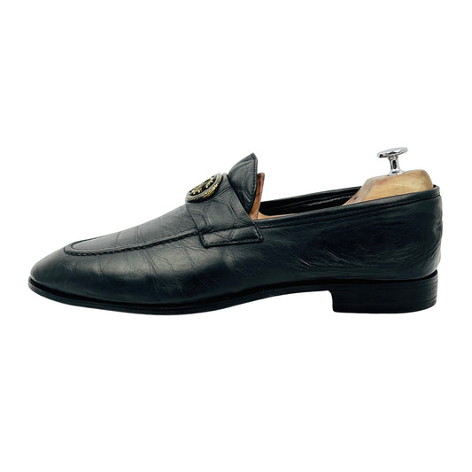 Roberto Cavalli Men's Black Leather Loafers (Size 44)