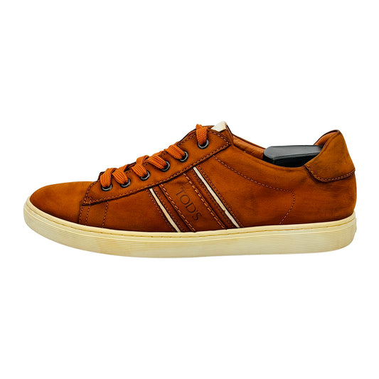 Tod's Men's Low-Top Brown Leather Sneakers (Size 41/41.5)