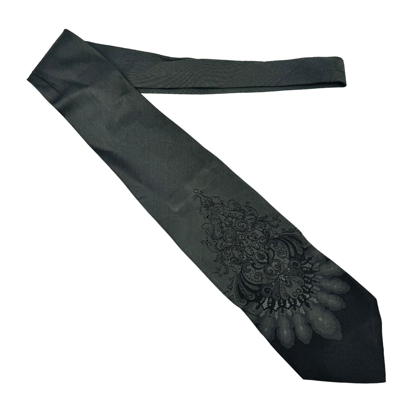 Dolce & Gabbana Grey 'Floral' Tie (Size Regular)
