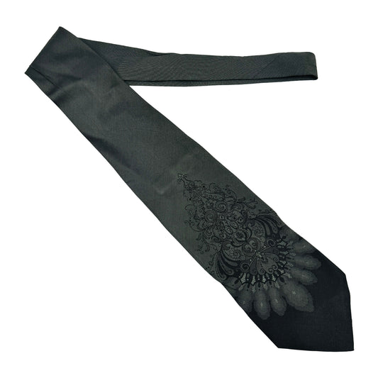 Dolce & Gabbana Grey 'Floral' Tie (Size Regular)