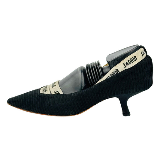 Christian Dior J’Adior Black Technical Fabric Pumps (Size 38/38.5)