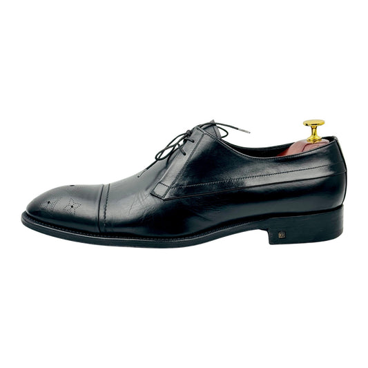 Louis Vuitton Men's Black Leather Oxford Shoes (Size 44/44.5)