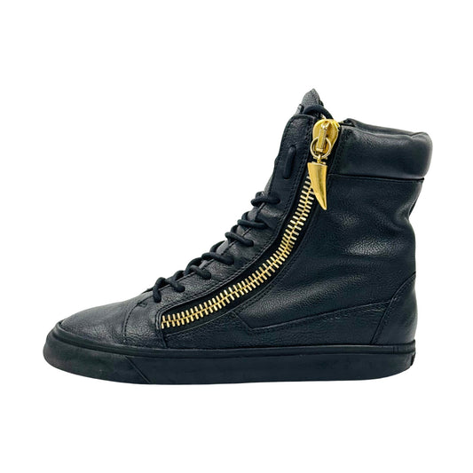 Giuseppe Zanotti Black Leather Designer Sneakers (Size 40.5/41)