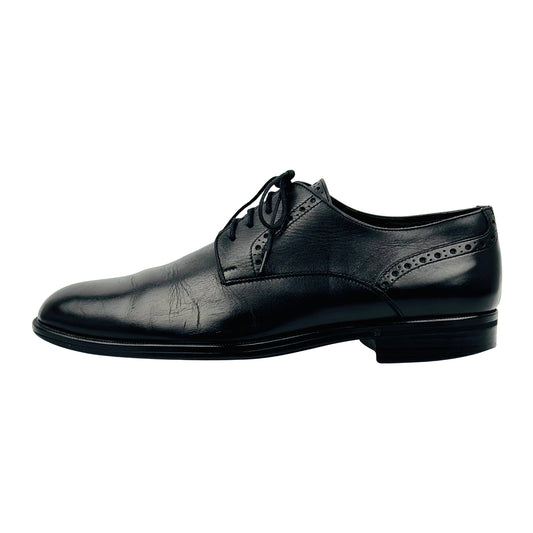 Ermenegildo Zegna Black Derby Shoes (Size 41)