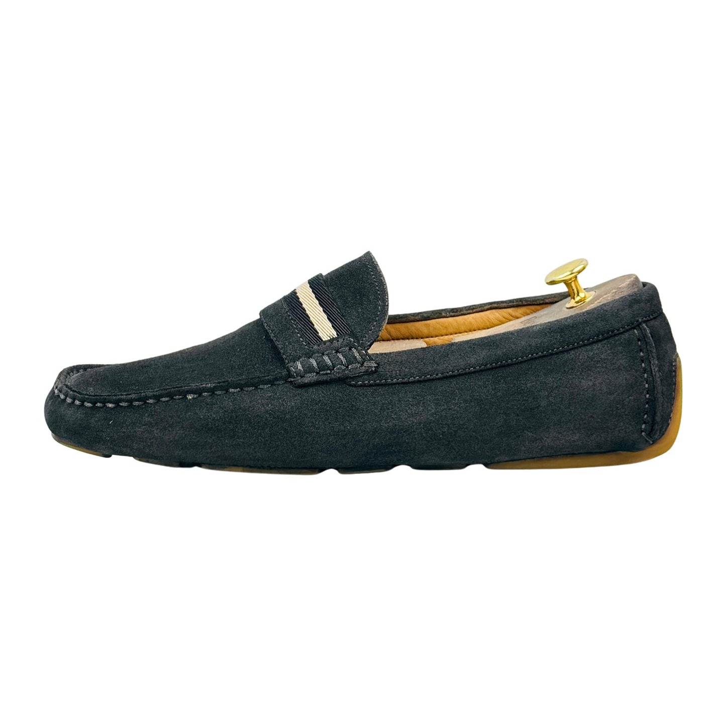 Bally Wabler Black Suede Driving Loafers (Size 43)