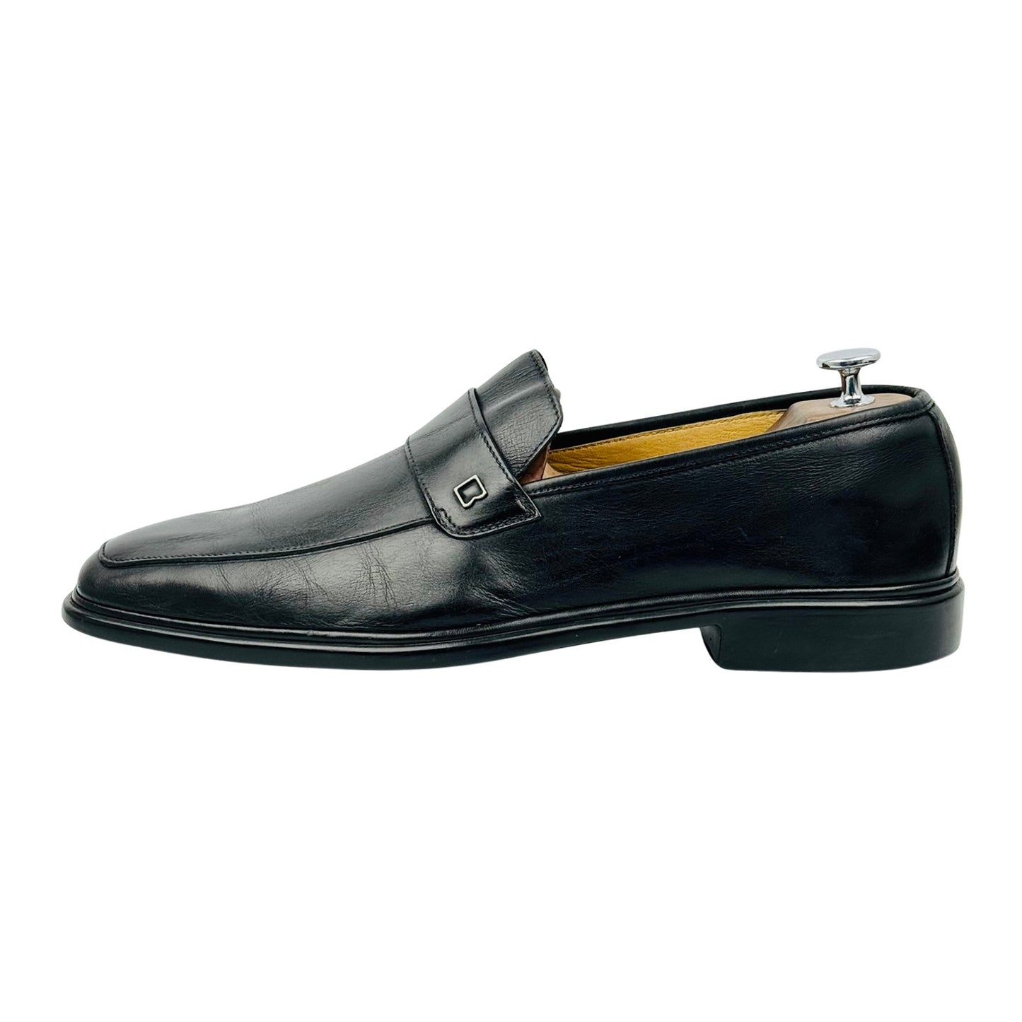 Bally Men's Black Leather Italian Loafers (Size 45)