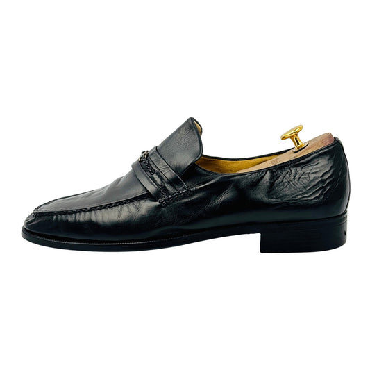 Moreschi X Russell Bromley Volcano Black Leather Loafers (Size 43.5)