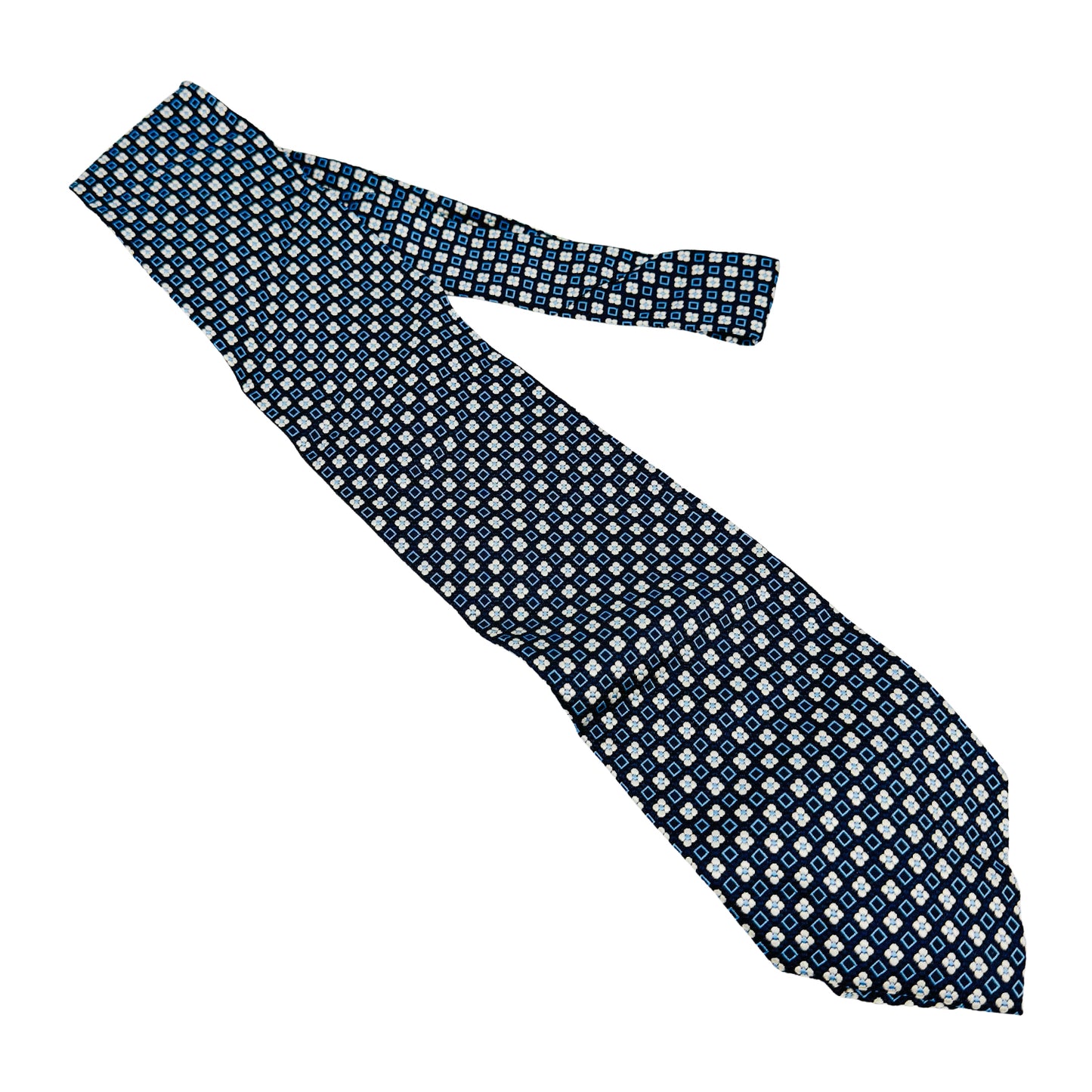 Ermenegildo Zegna Navy 'Geometric Pattern' Tie (Size Regular)