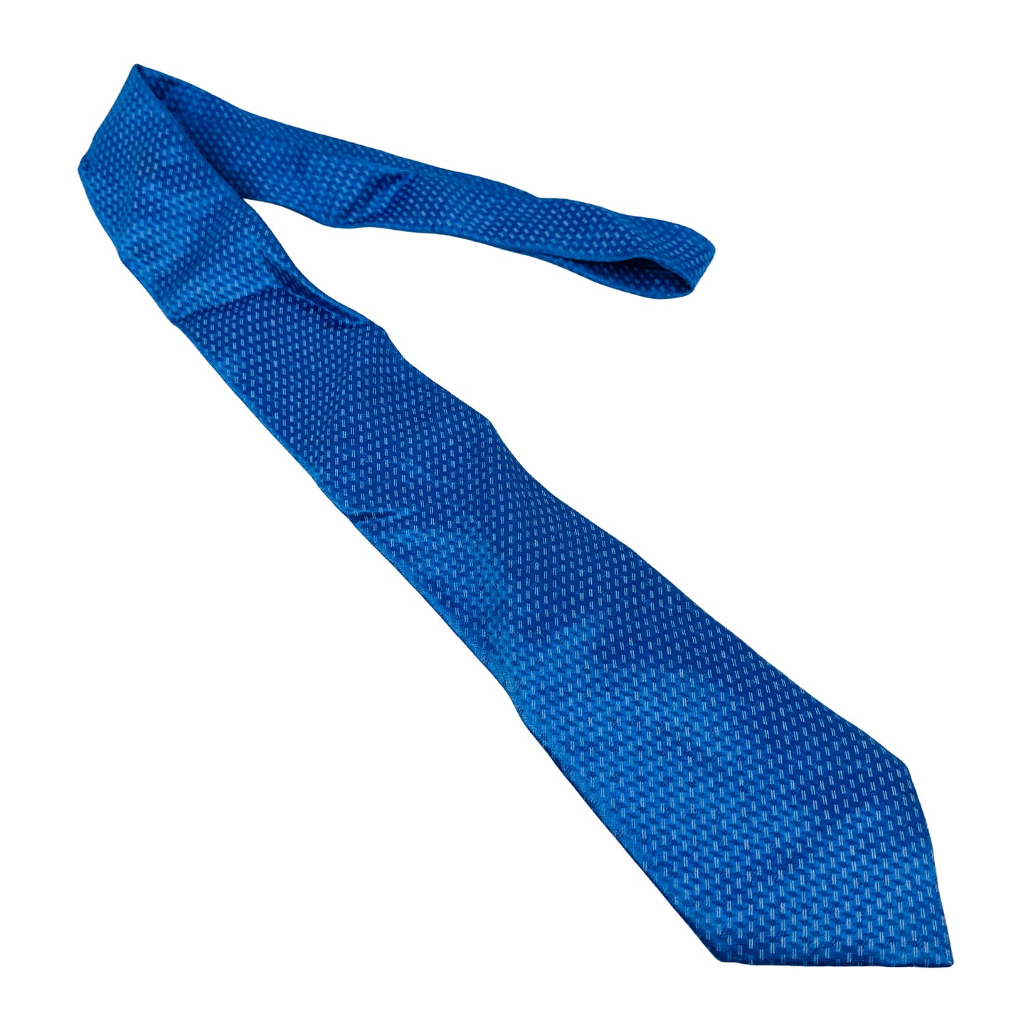 Ermenegildo Zegna Royal Blue 'Geometric Pattern' Tie (Size Regular)