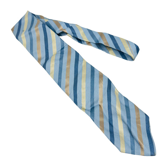 Giorgio Armani Light Blue 'Diagonal Stripes' Tie (Size Regular)