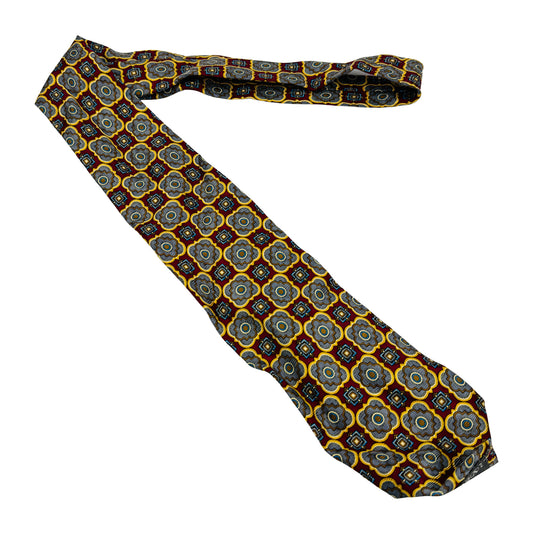 Oliver Burgundy 'Floral Pattern' Tie (Size Regular)
