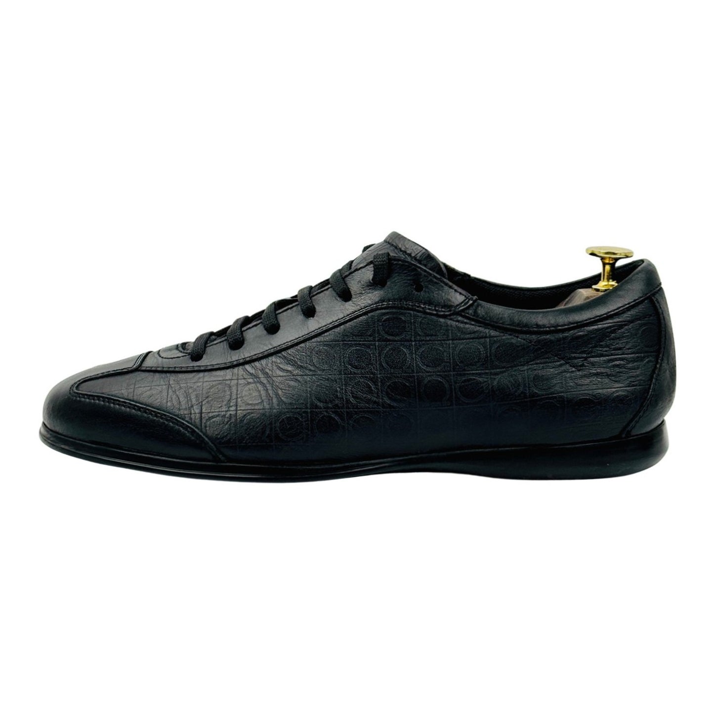 Salvatore Ferragamo Men's Black Sneakers (Size 42.5)