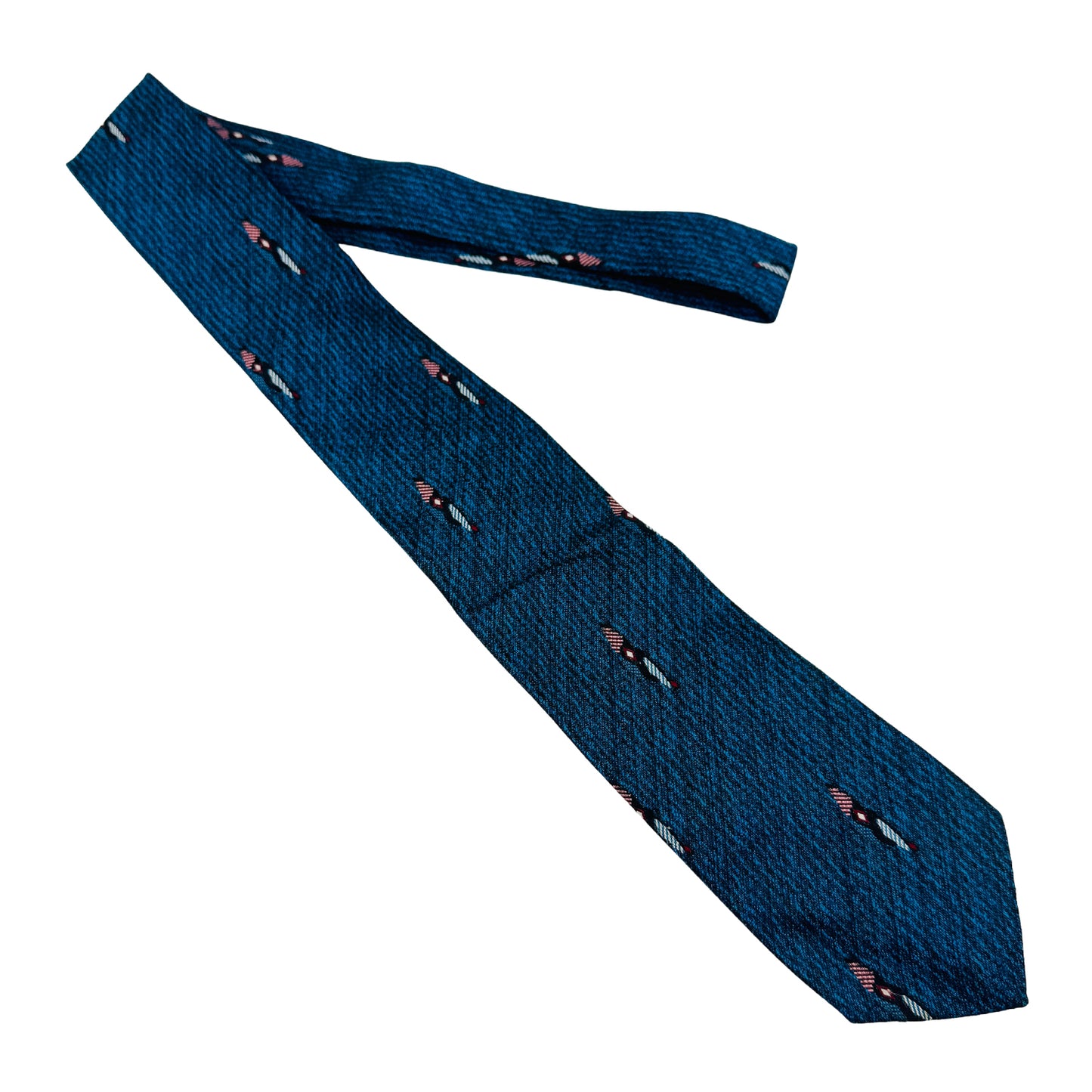 Givenchy Deep Blue 'Geometric Motifs' Tie (Size Regular)