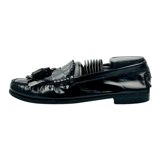 Tod's Black Leather Kiltie Tassel Loafers (Size 38.5)
