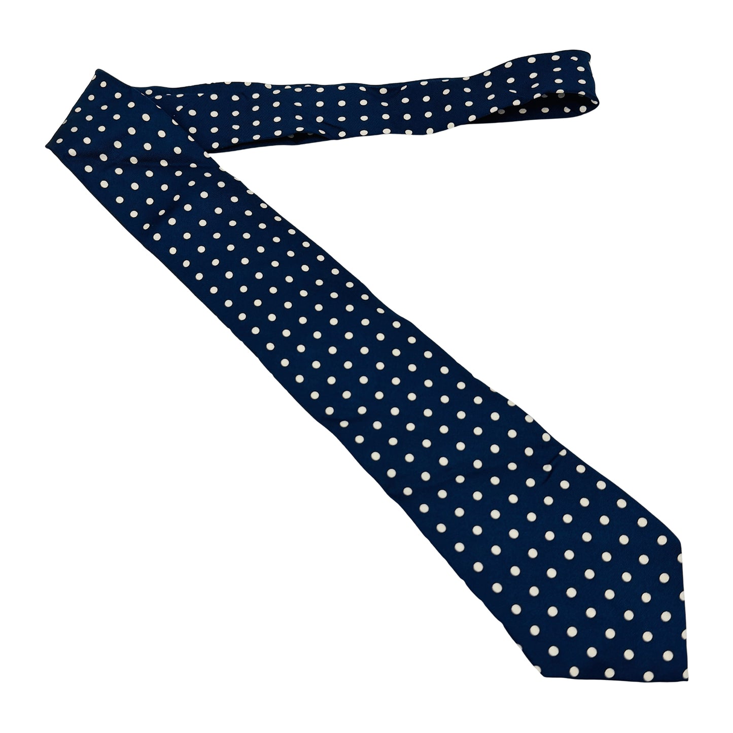Ralph Lauren Navy 'Polka Dots' Tie (Size Regular)