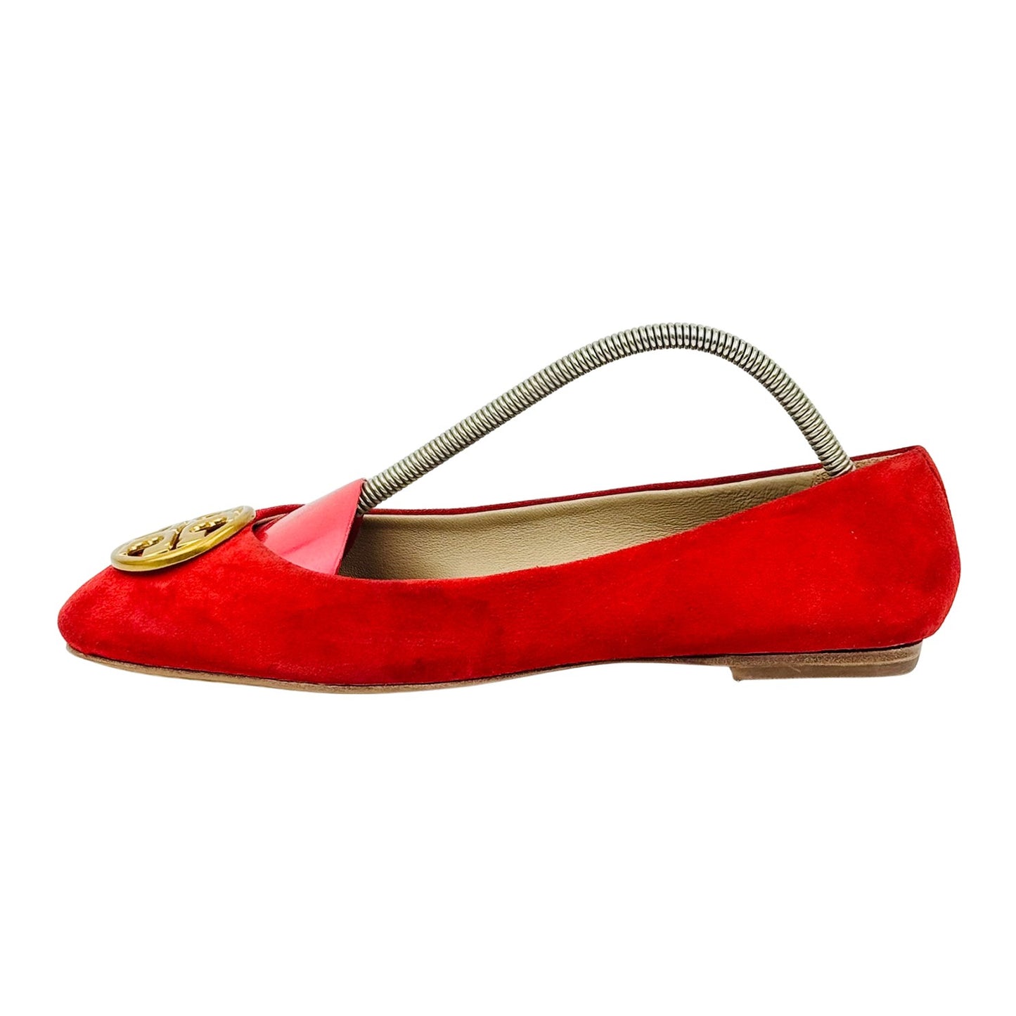 Tory Burch Chelsea Red Suede Ballet Flats (Size 36/36.5)