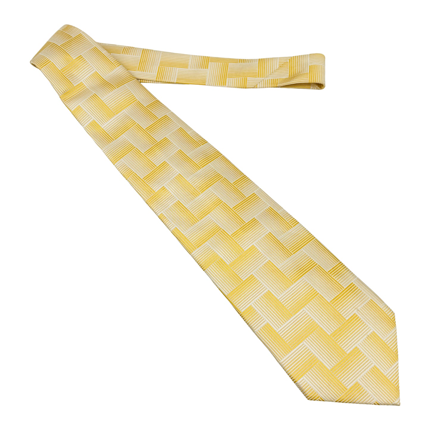 Canali Gold 'Basketweave Pattern' Tie (Size Regular)