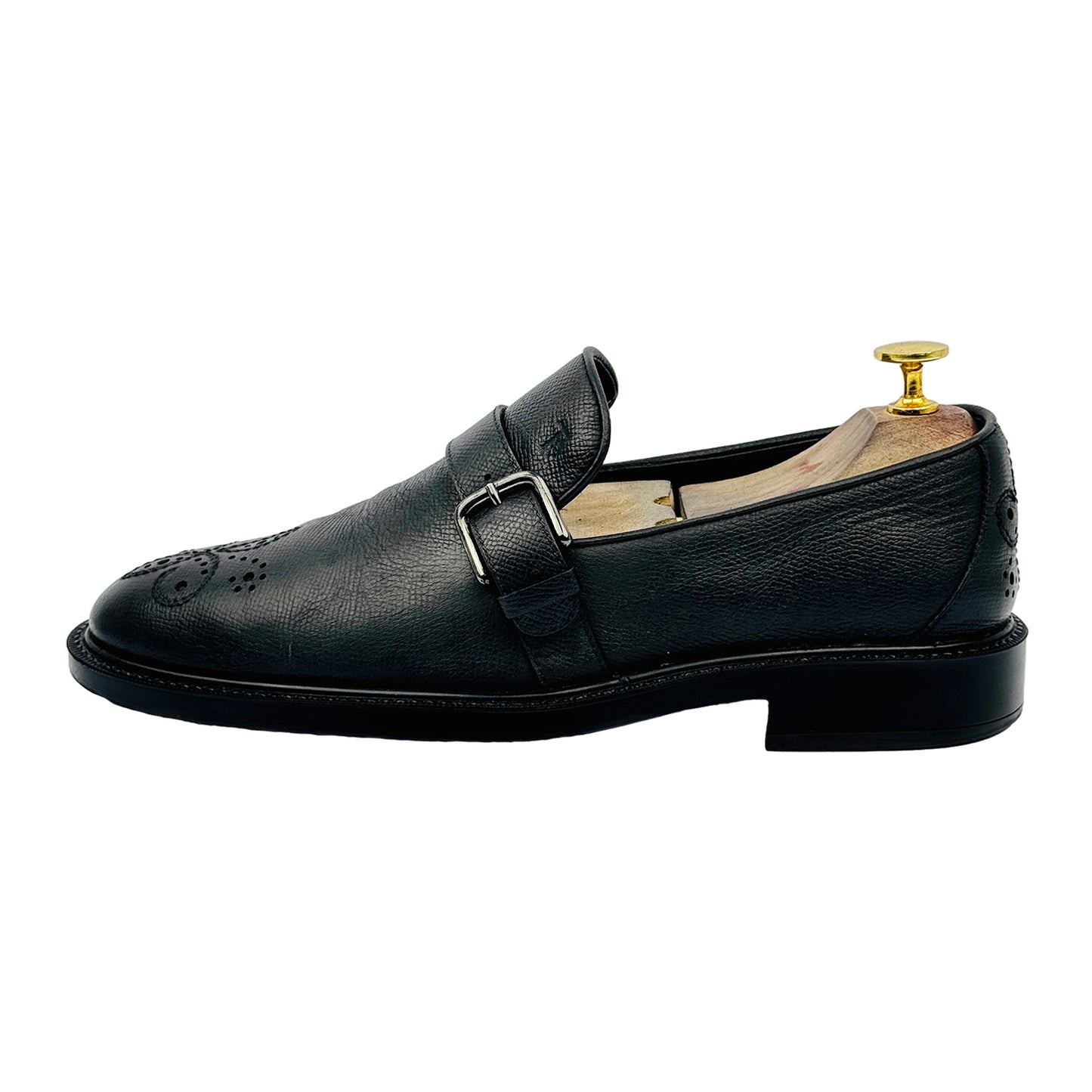 Image of Tod's Men's Monkstrap Textured Leather Loafers (Size 41/41.5)