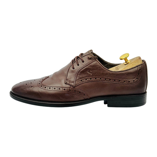 SKAP Men's Brown Brogue Derby Oxford Shoes (Size 42.5/43)