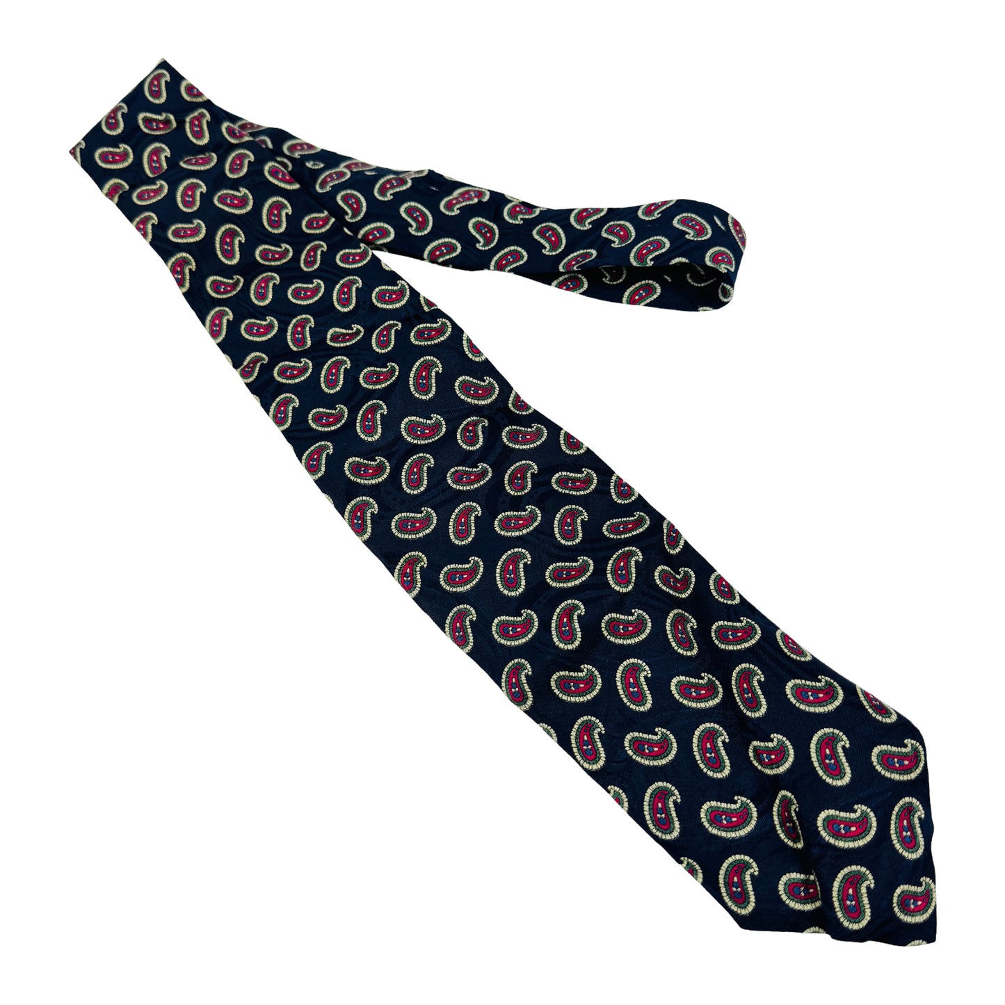 Ralph Lauren Polo Navy Blue 'Small Paisley Pattern' Tie (Size Regular)